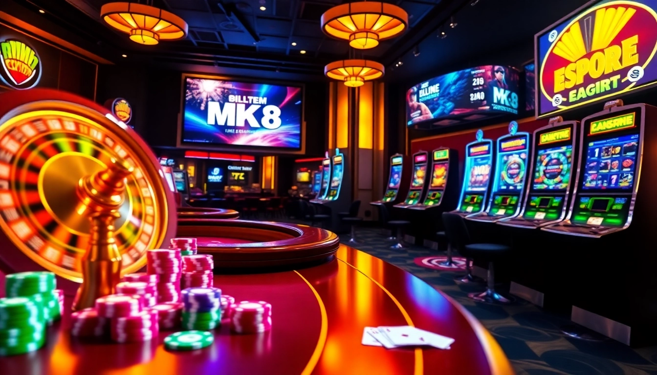 Experience the thrill of MK8.COM with vibrant casino tables and engaging online betting interfaces.