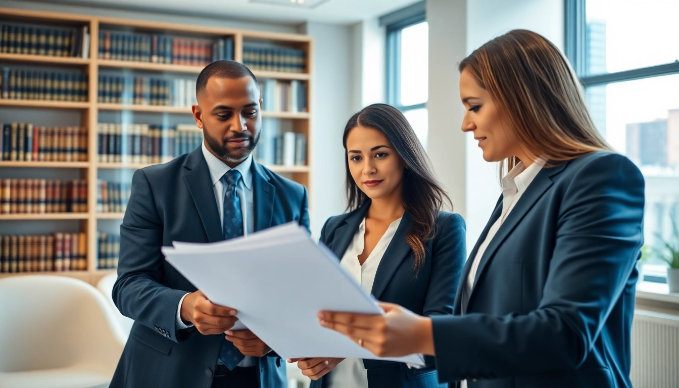 Experienced Atlanta Accident Lawyers providing consultations in a modern office setting.