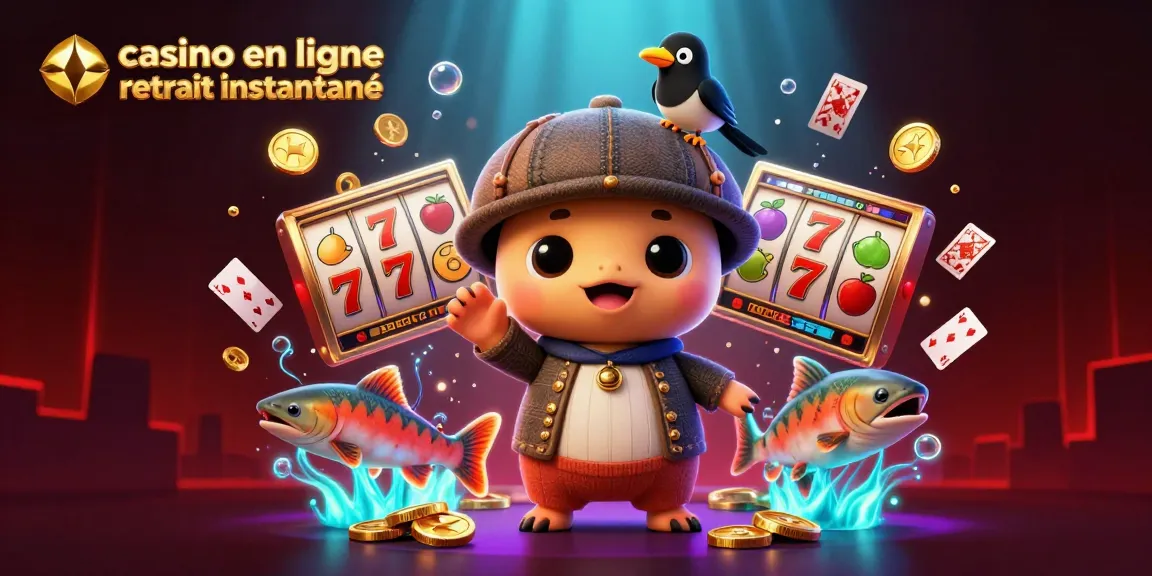 Visualisation de casino en ligne retrait instantané illustrant les gains rapides et l'excitation des jeux.