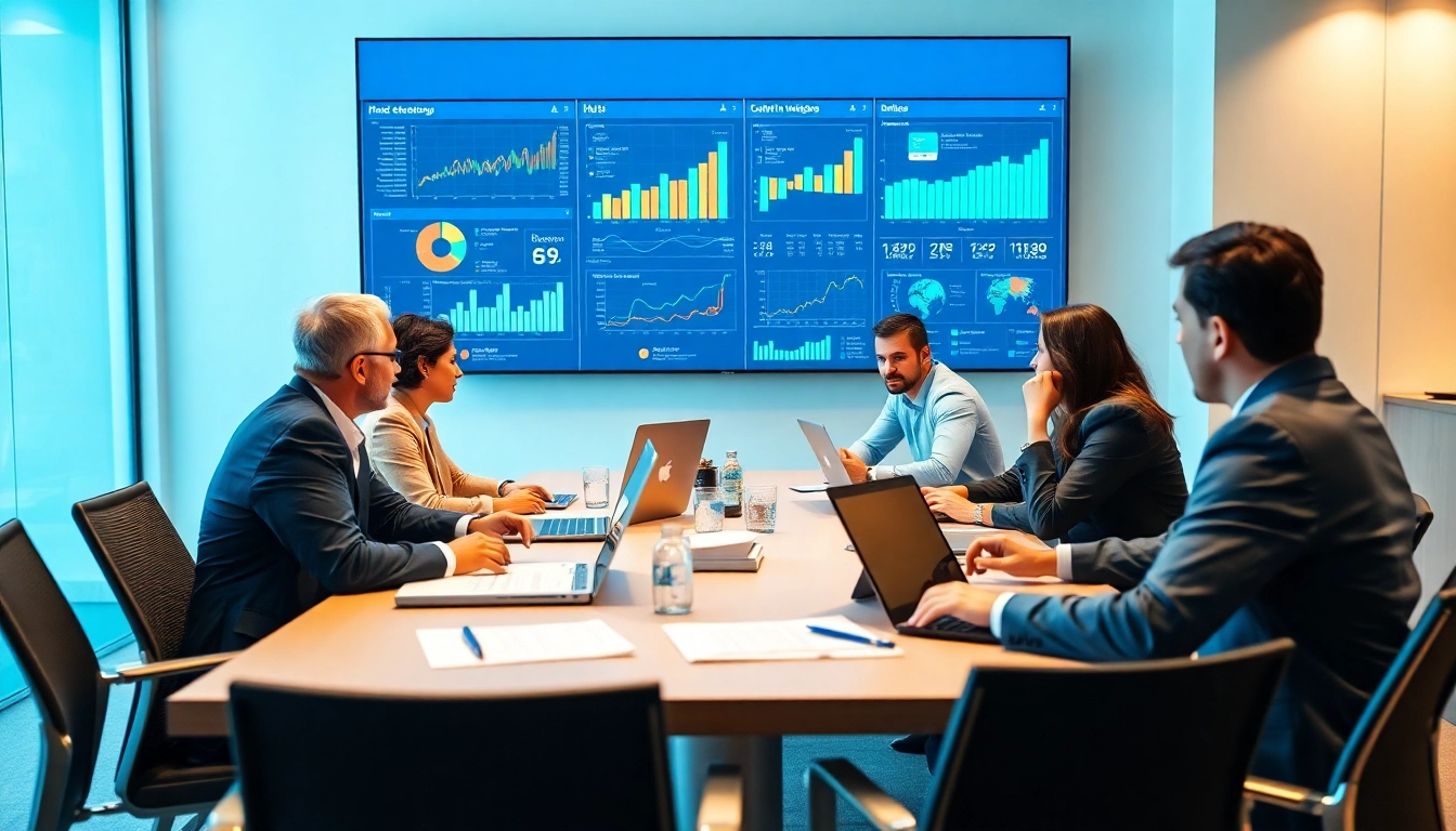 Explore AI for competitive intelligence in a dynamic team meeting setting, showcasing data-driven insights.