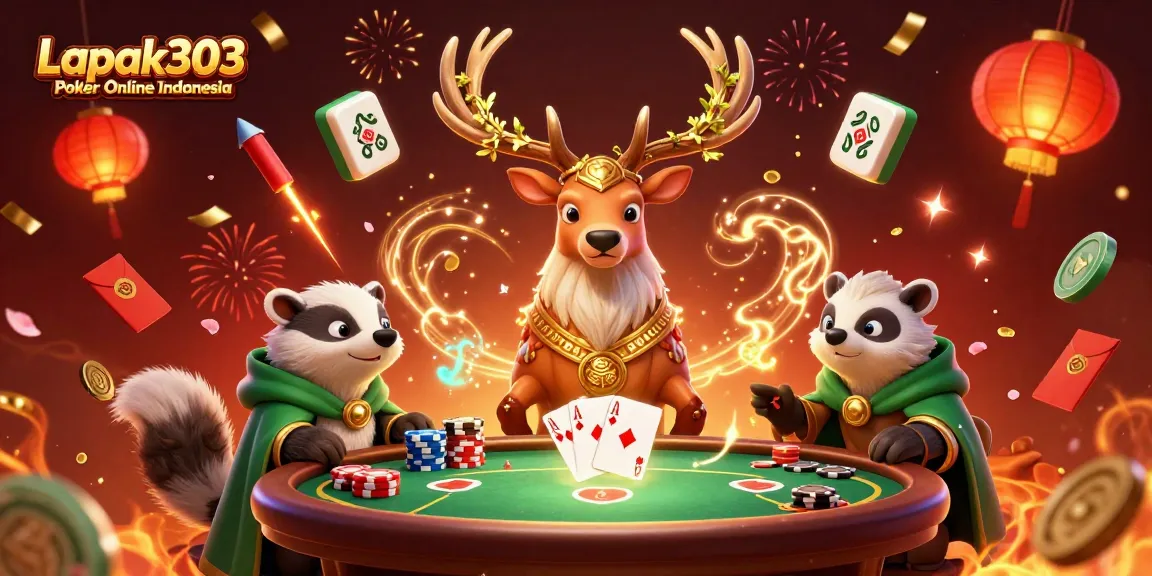 Engage in Lapak303 Poker Online Indonesia with thrilling gameplay set in an enchanting 3D illustration.