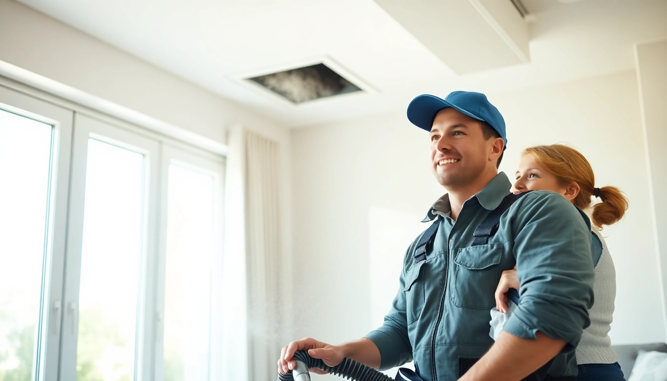 HVAC Cleaning technician using advanced tools for thorough duct cleaning, enhancing indoor air quality.