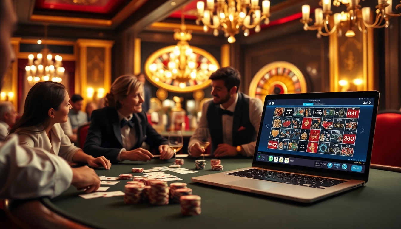 Experience the online thrill of gambling at https://whycazino.com with exciting players at a luxurious table.