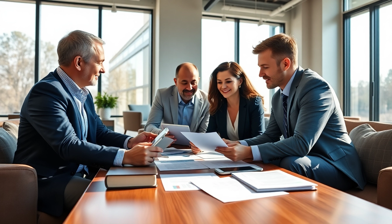 Help clients navigate finances with a knowledgeable financial advisor San Antonio at a modern office.