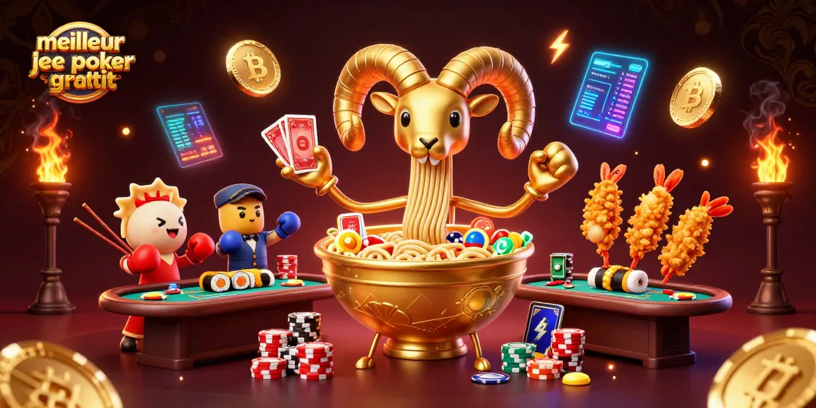Jouez à meilleur jeux de poker gratuit avec une illustration dynamique de personnages animés et éléments de poker fascinants.