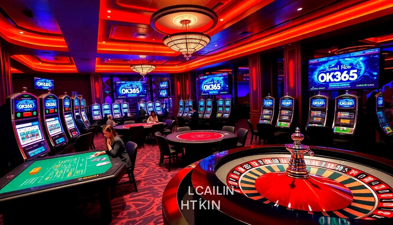 Experience the thrill of OK365 Trang chủ with vibrant casino games and players winning big.