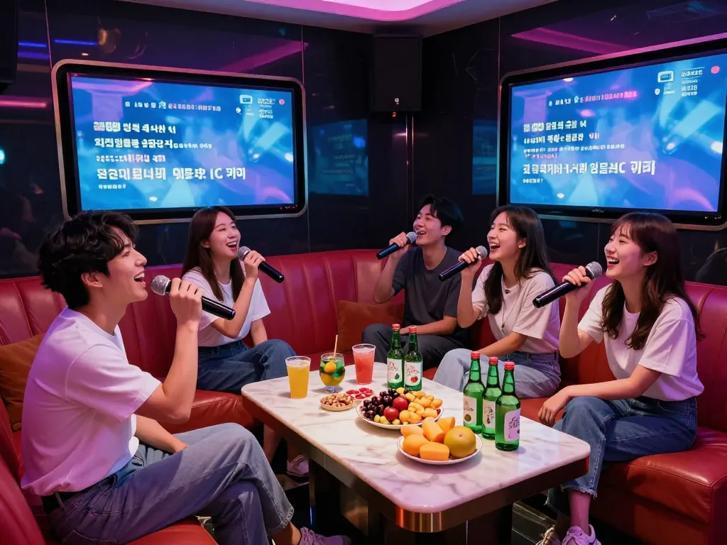 생동감 넘치는 개인 노래방에서 친구들과 함께 www.3no.org/bupyeong에서 나이트라이프를 즐기기.