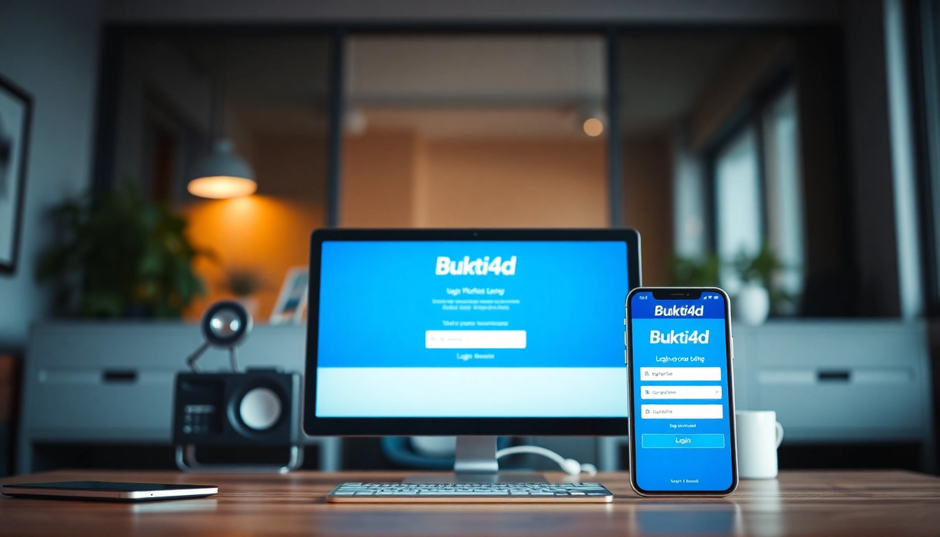 Masukkan bukti4d login pada tampilan platform permainan online yang modern.