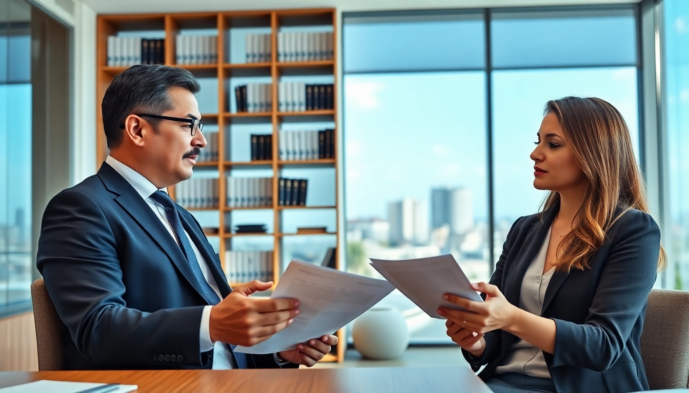 Consultation session at https://www.aafloridalawyer.com featuring a lawyer and client in a professional office.