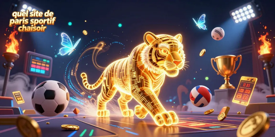 Découvrez quel site de paris sportifs choisir grâce à cette illustration captivante de volées de ballons et d'éléments de jeu.
