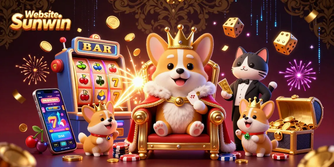 Experience top-tier gaming with Website Sunwin as a royal corgi rules over a vibrant casino scene full of excitement and wins.
