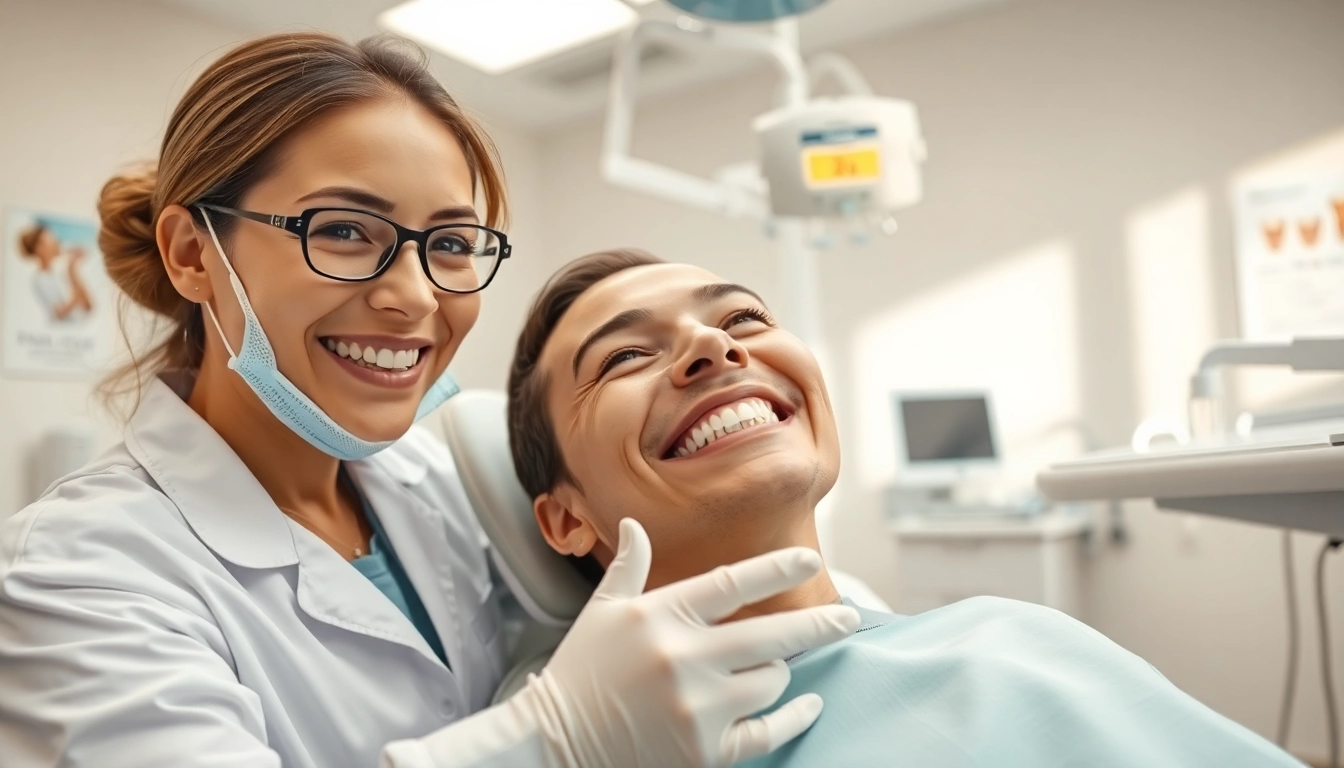Patient receiving All-on-4 Frankfort IL dental treatment in a warm environment.