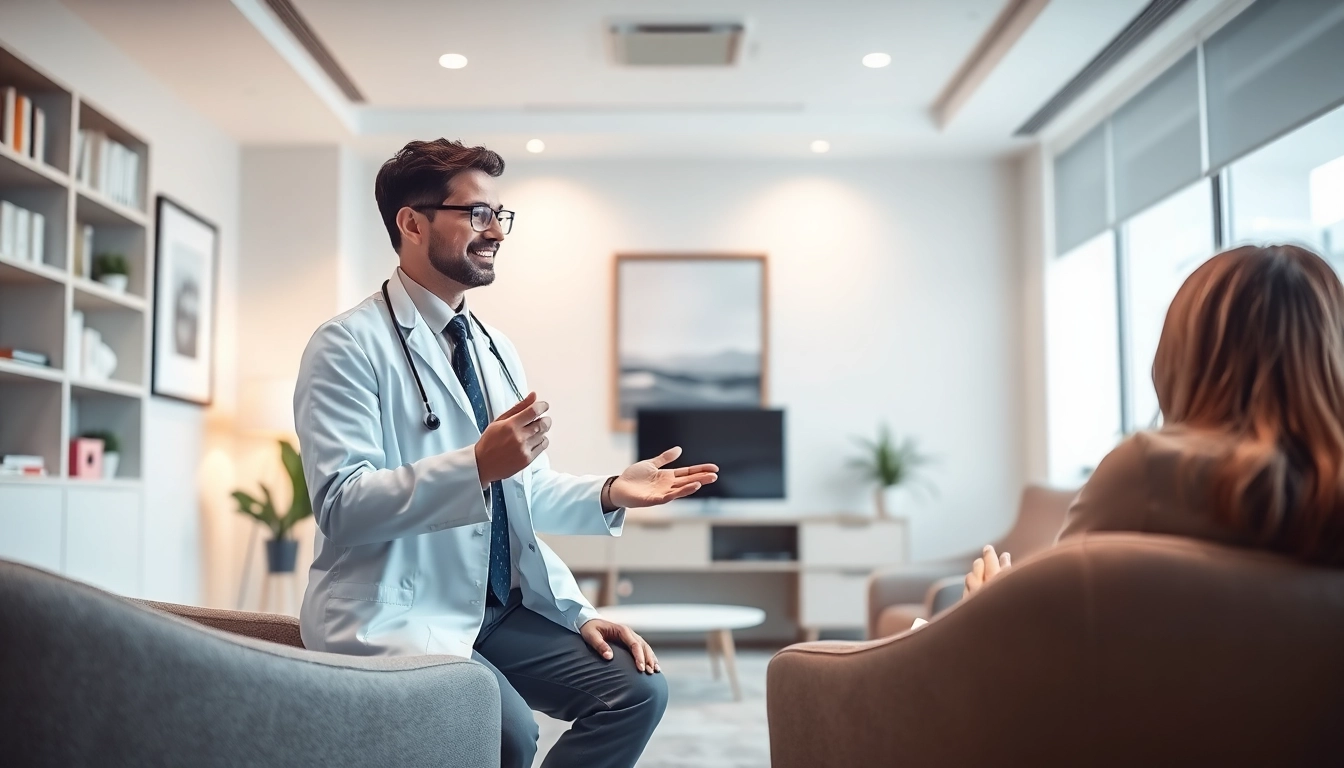 Consultation with a top psychiatrist in dubai in a welcoming office setting.