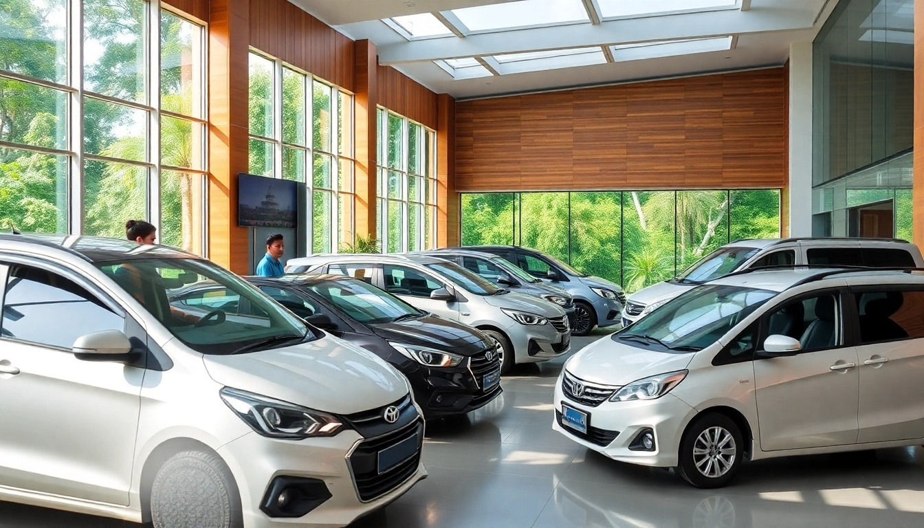 Kuching rent a car service with modern office and friendly staff in a vibrant setting.