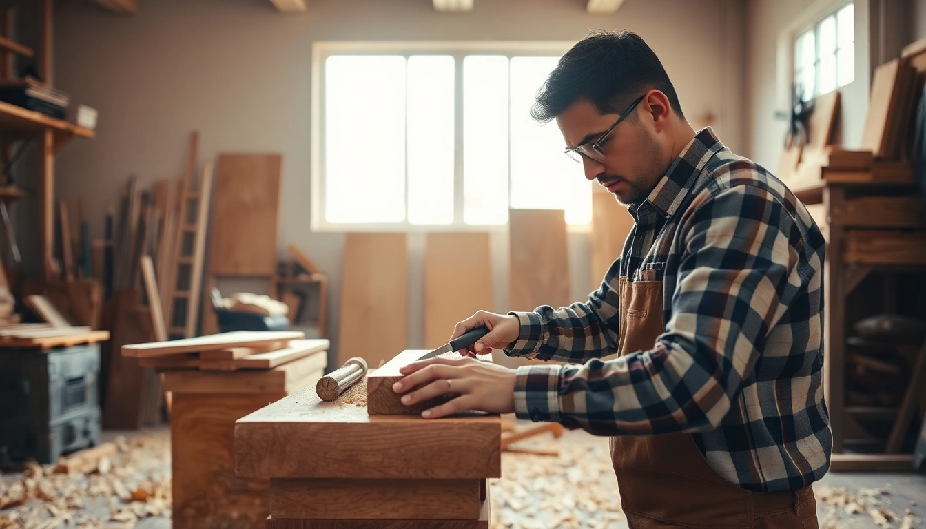 Learn about Carpentry Apprenticeship Near Me with a focused carpenter creating fine woodwork.