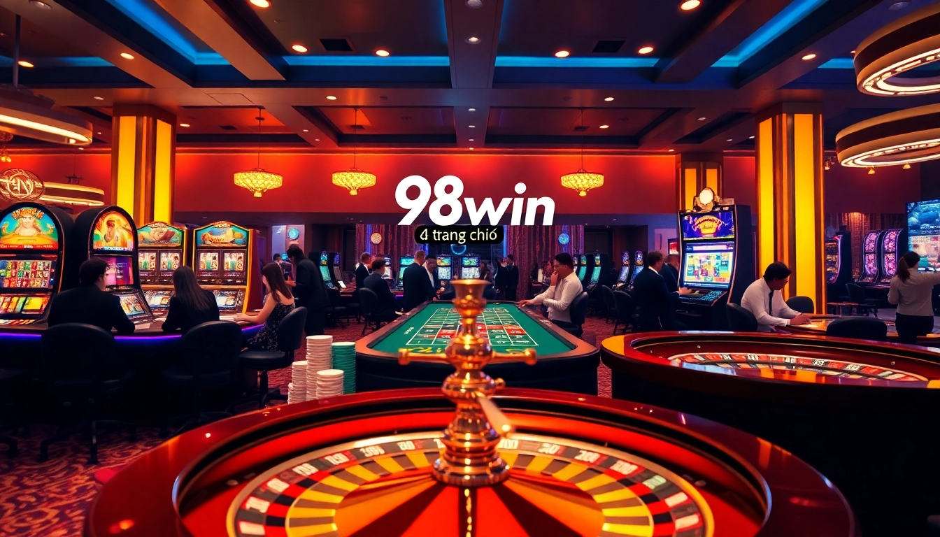 Experience thrilling gaming at 98win trang chủ with vibrant casino elements.