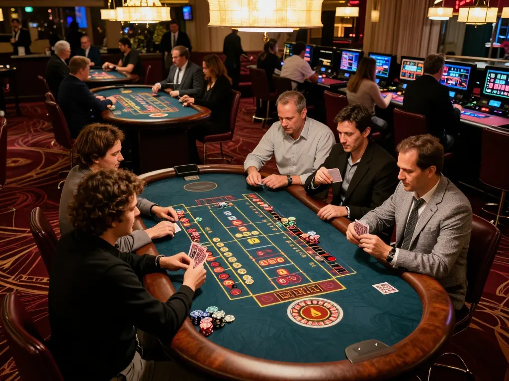 Gamblers play exciting roulette at TG88 casino with vibrant atmosphere and strategic gameplay.