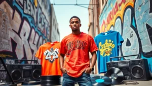 Menampilkan link alternatif lapak303 game pada kaos hip hop jadul yang trendy