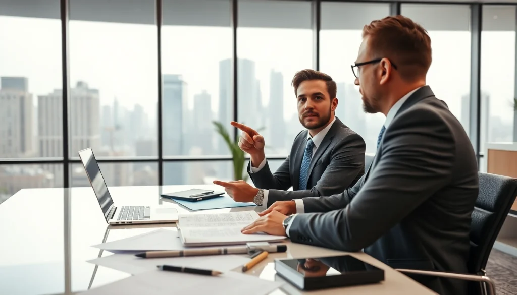 Consulting with a professional attorney at https://www.agslawfirm.com in a modern office.