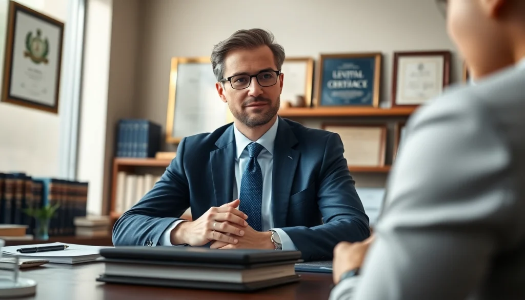 Engaging attorney-client discussion at http://www.jacobsonpilaw.com office reflecting professionalism.