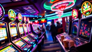 Menangkan slot gacor dengan mesin slot berkilauan di lingkungan kasino yang ramai.