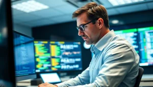 Protecting against threats in cyber security fredericksburg, a cybersecurity expert analyzes critical data.