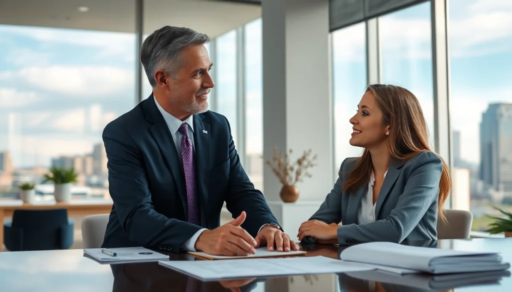 South Dakota truck accident lawyer engaging with clients in a professional consultation setting.