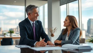 South Dakota truck accident lawyer engaging with clients in a professional consultation setting.