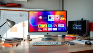 Showcase of creative design at https://www.ound-ound.com with modern tools and vibrant colors.