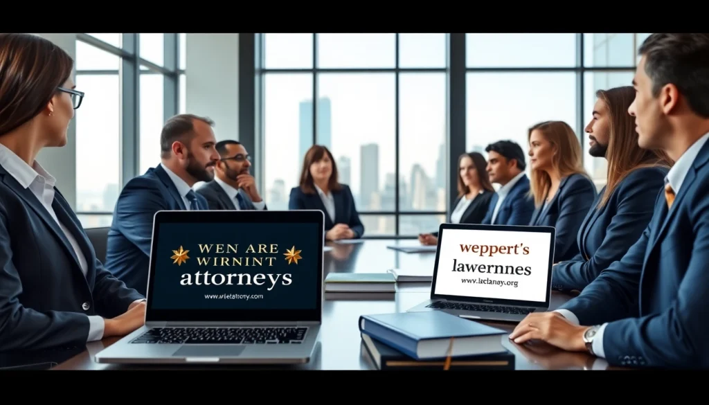 Engaged lawyers discussing strategies at https://www.expertlawattorneys.com in a modern office setting