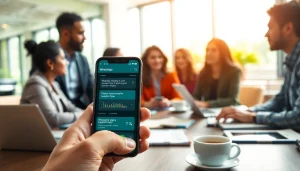 Engaging team discussing improvements using the whatsapp api in a modern office.