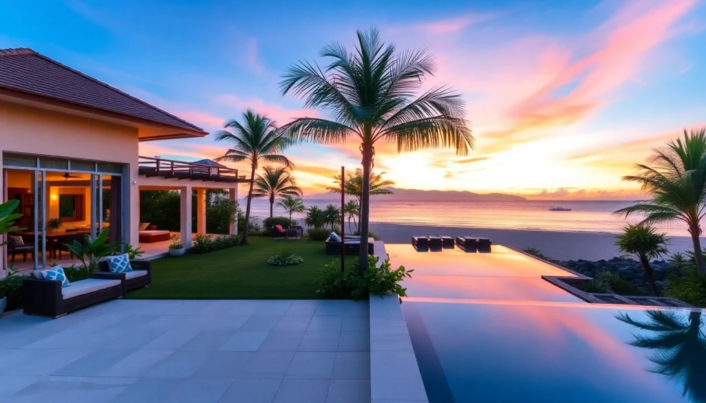 Phuket property management showcasing a stunning beachfront villa, ideal for luxurious rentals.