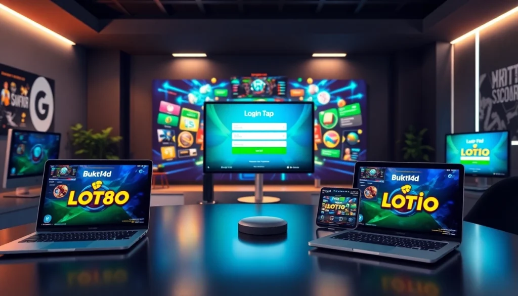 Masuk ke bukti4d login slot melalui layar interaktif dengan desain modern dan warna menarik.