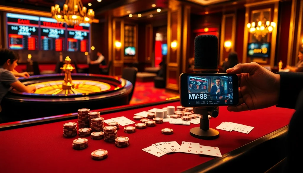 Experience the excitement of casino gaming with MV 88 microphone capturing every detail.