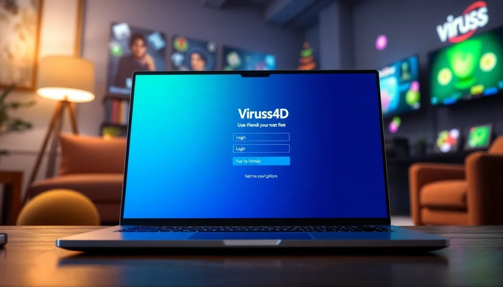 Masuk ke virus4d login dengan antarmuka digital yang dinamis dan berwarna-warni.