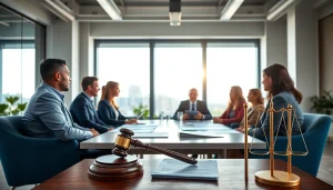 Legal consultation on https://www.ihavealawsuit.com showcasing diverse individuals discussing options.