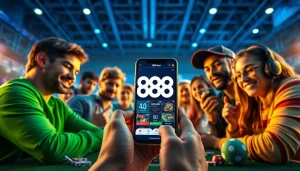 Experience the vibrant interface of 888 new gaming platform, showcasing thrilling online betting options.