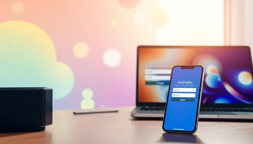 Login interface from kasinojitu login featuring sleek design and user-friendly elements.