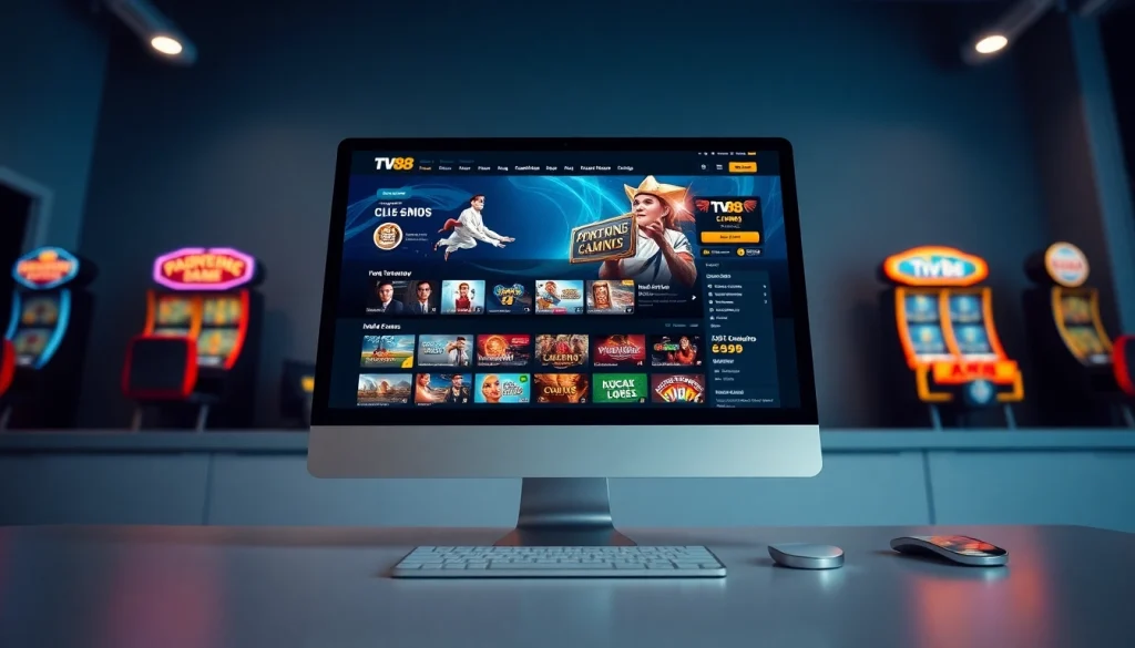 Engaging interface of TV88 online gambling platform showcasing games and promotions at https://whycazino.com.