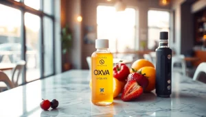 Erleben Sie den Genuss des Oxva Liquid in einem stilvollen Café-Ambiente.