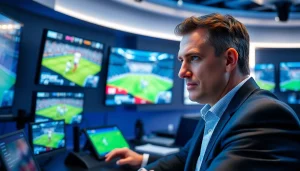 스포츠중계 이슈를 전하는 전문가의 고화질 방송 모습