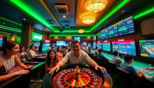 Experience the vibrant gaming atmosphere at https://mm88.agency/ with diverse casino games and sports betting options.