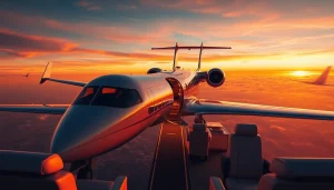 Experience luxury private travel with https://flymarquis.com showcasing a stunning private jet in the sky.