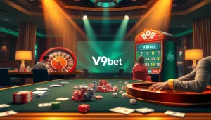Engaged players enjoying games at V9 bet casino, showcasing excitement and high stakes.