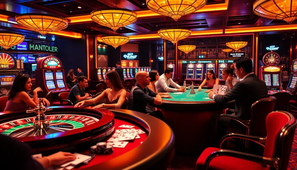 Experience the thrill of S8 casino gaming with vibrant tables and engaged players.