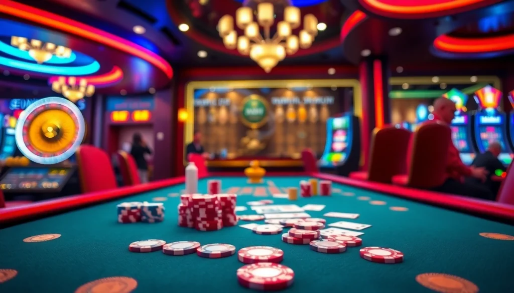 Experience the excitement of gaming on trang chủ sunwin with vibrant casino visuals.