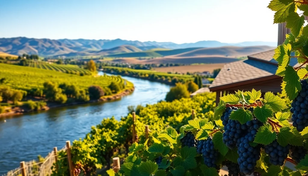 Enjoy the tranquil vineyards of Clarksburg, CA, with scenic winery views and the Sacramento River.