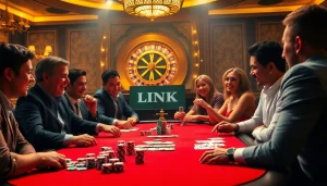 Experience the thrill of gaming with KJC LINK at this luxurious casino scene.