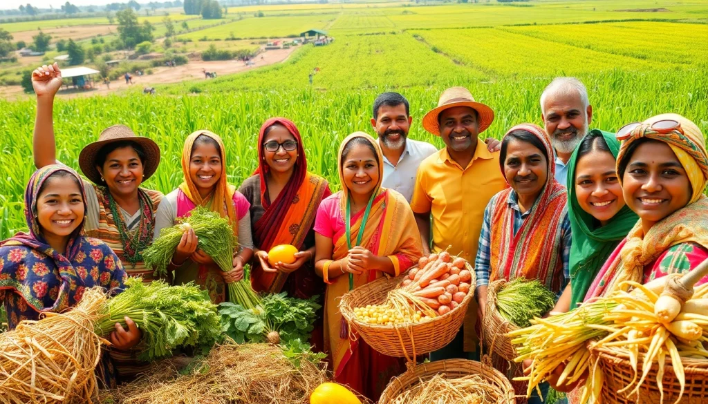 Petani toto merayakan panen dengan penuh semangat dan keragaman di tengah ladang yang subur.