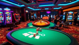 Experience the excitement of Trang chủ MMOO casino with vibrant games and elegant poker tables.